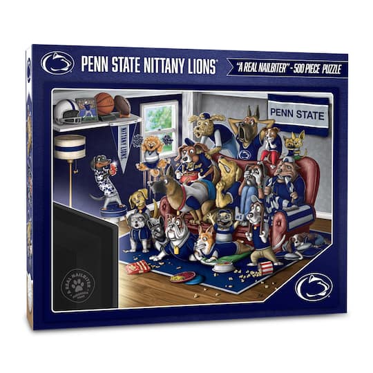 College Football Purebred Fans A Real Nailbiter 500 Piece Puzzle By Youthefan in Penn State Nittany Lions | 18" x 24" | Michaels®